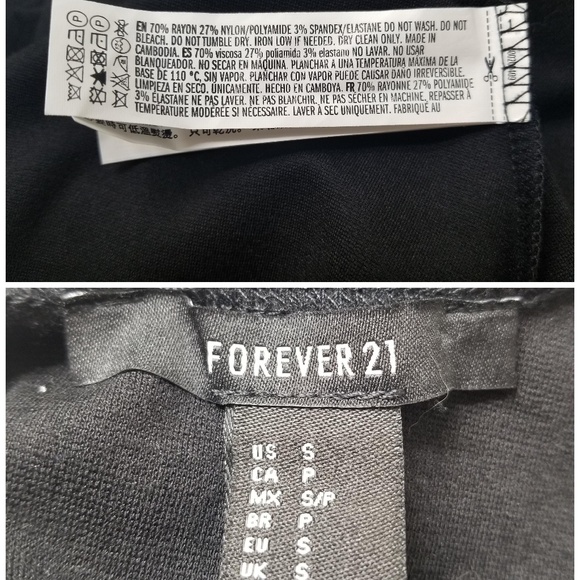 FOREVER 21 black skater dress S - Picture 5 of 6